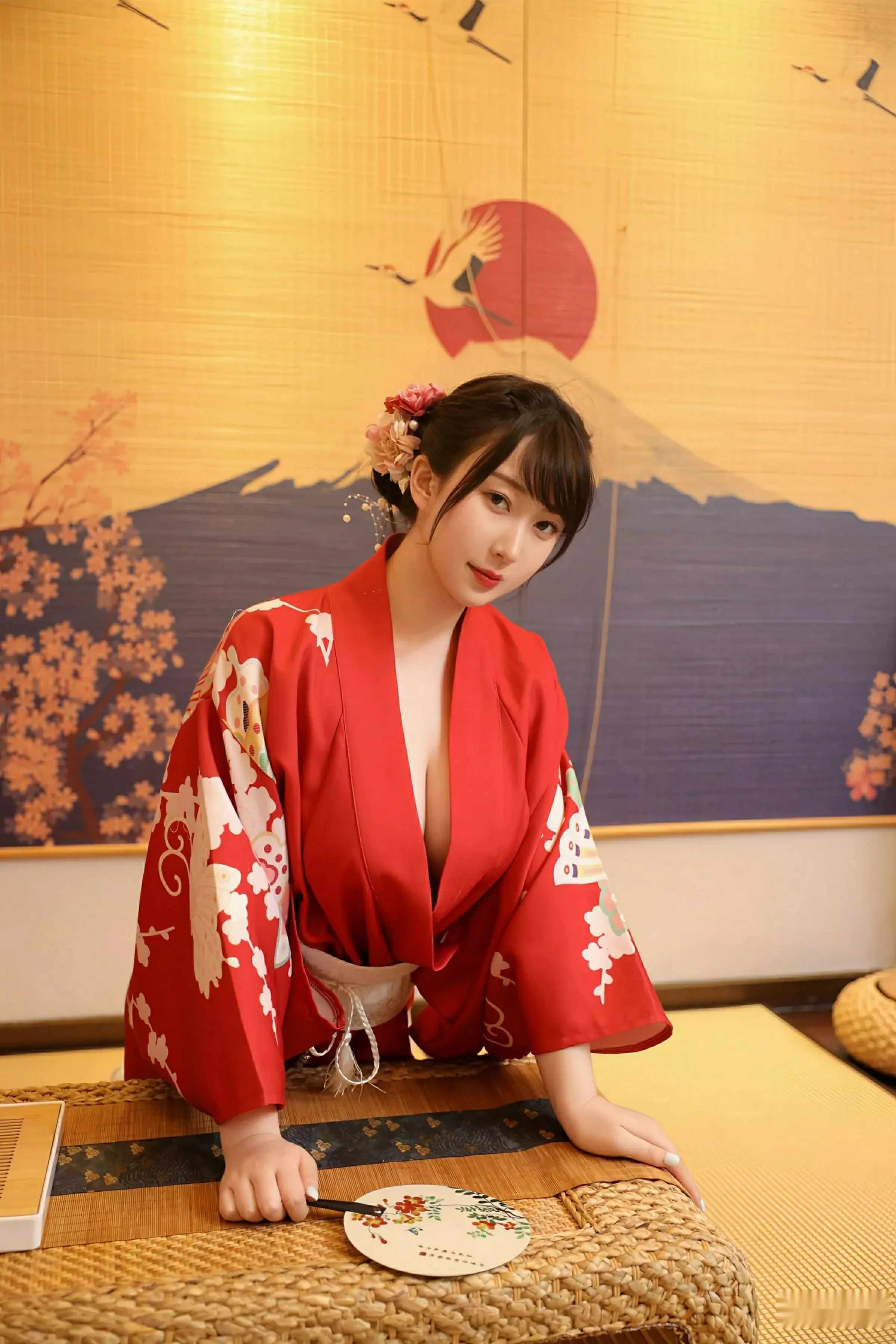 秀人集.com_[XiuRen秀人网]No.10624_模特李沁恩lrene性感日系风红色服饰半脱秀丰腴身材惹火诱惑写真69P