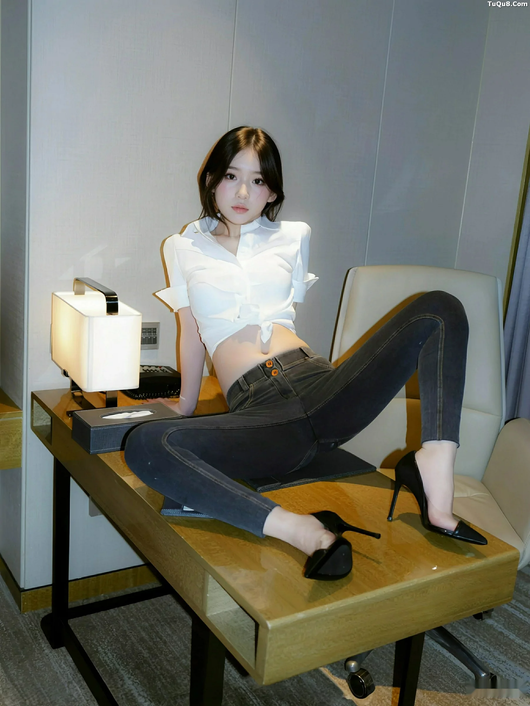 秀人集.com_[XiuRen秀人网]No.10785_模特汁汁性感白T配牛仔长裤露蓝灰色内衣秀曼妙身姿诱惑写真76P