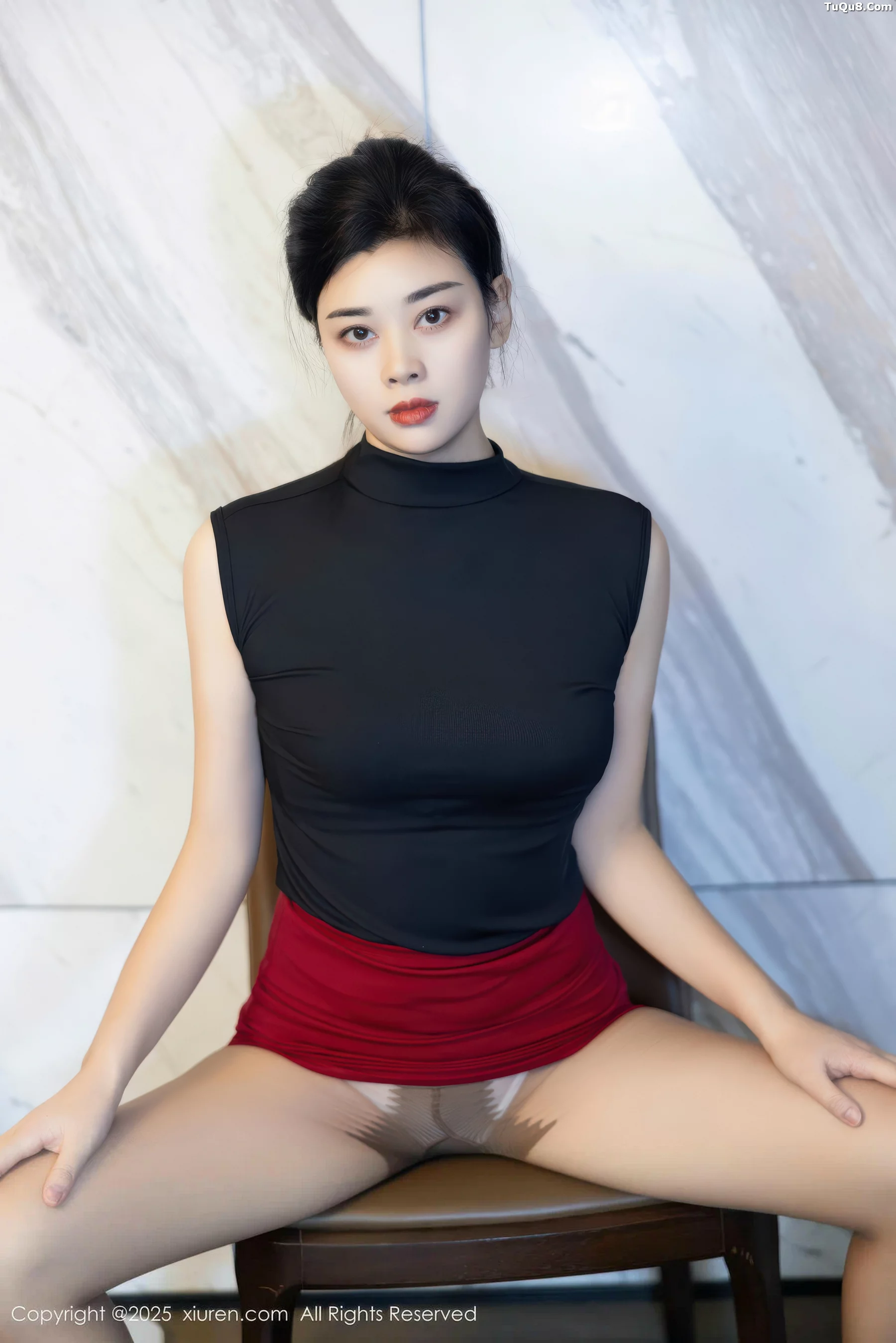 秀人集.com_[XiuRen秀人网]No.10948_新人模特徐清妍性感黑色OL服饰露超薄黑丝秀曼妙身姿诱惑写真48P