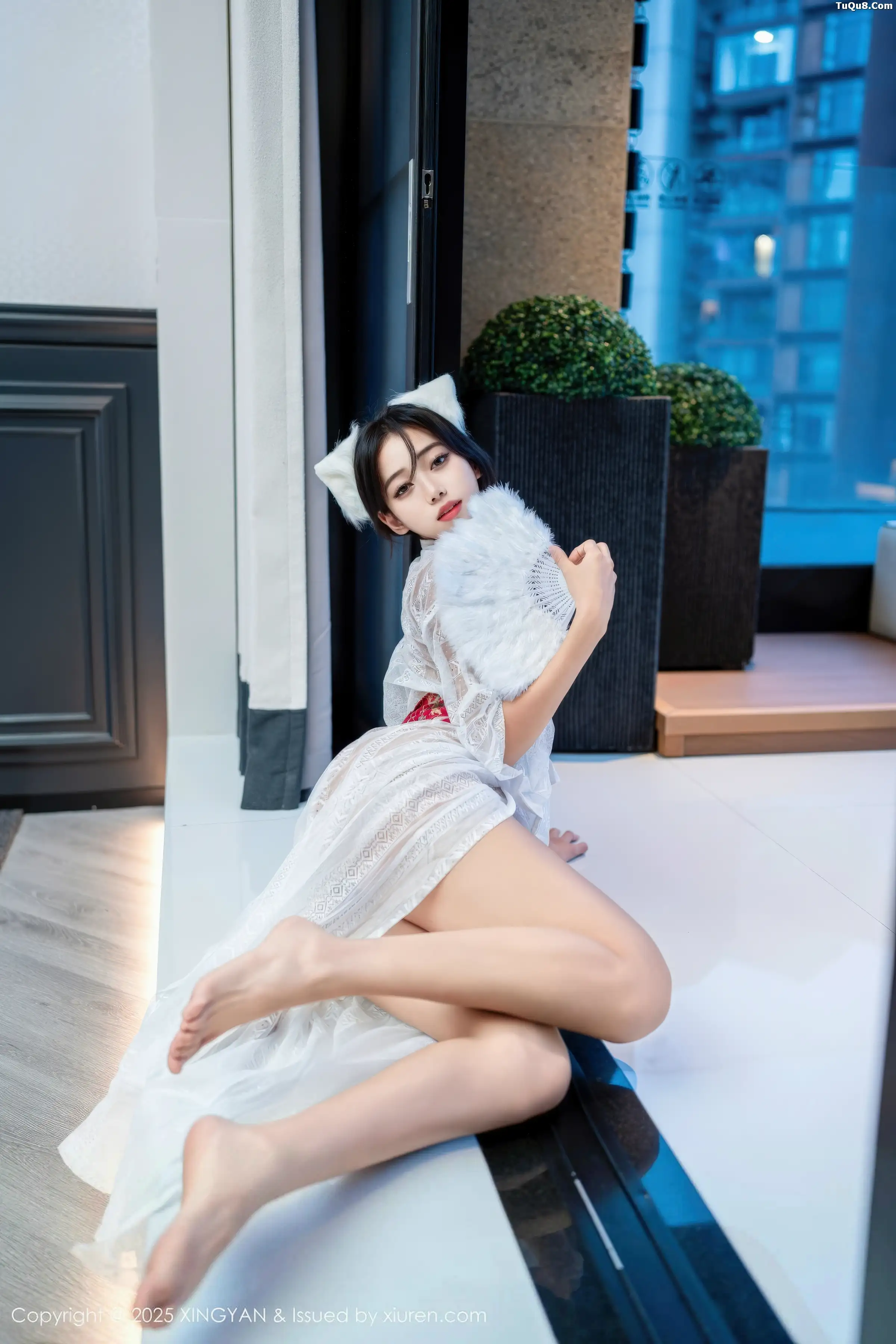 秀人集.com_[XINGYAN星颜社]VOL.442_模特时安安私房性感白色薄透连衣裙秀柔美身姿迷人诱惑写真75P