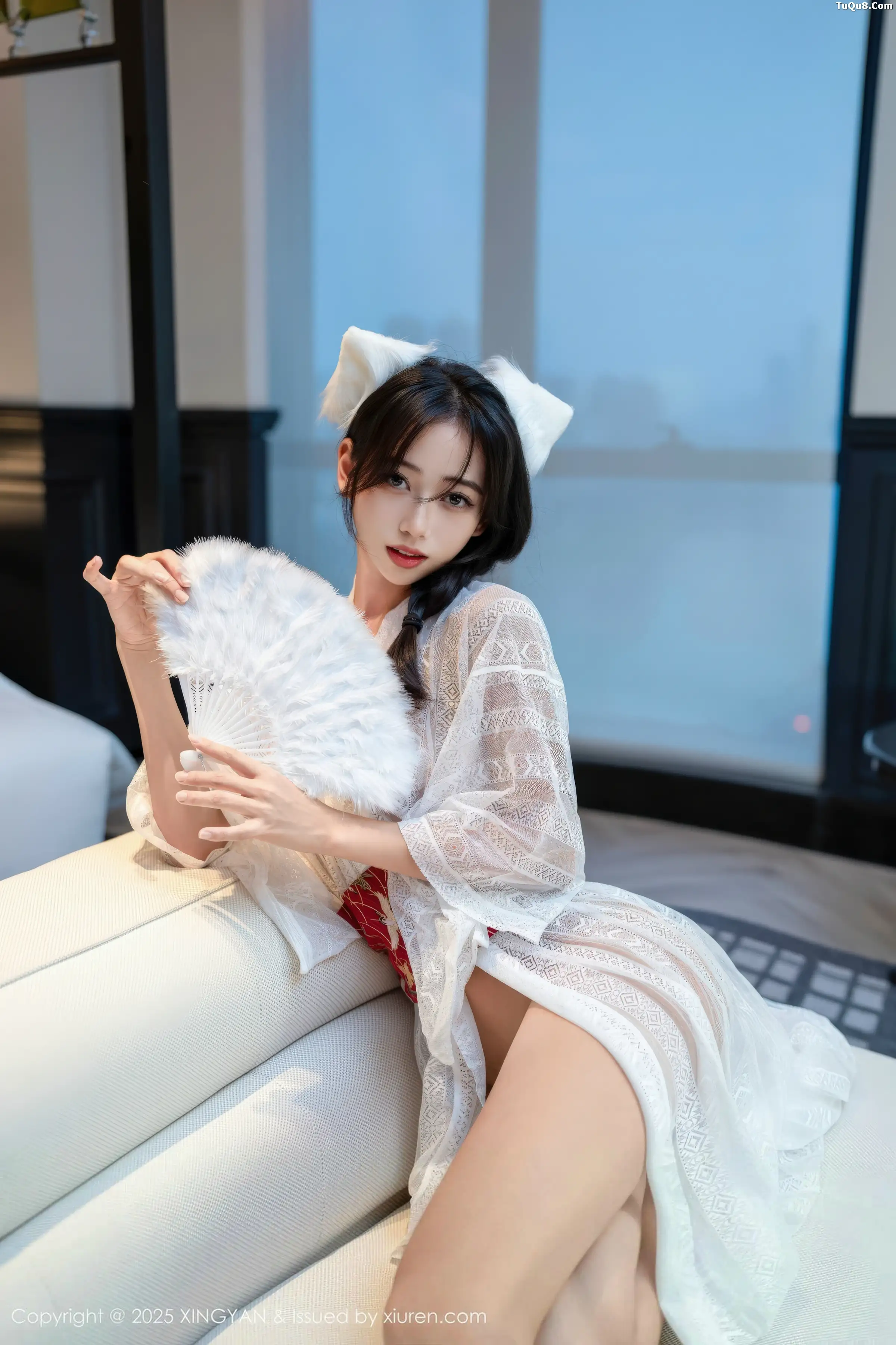 秀人集.com_[XINGYAN星颜社]VOL.442_模特时安安私房性感白色薄透连衣裙秀柔美身姿迷人诱惑写真75P