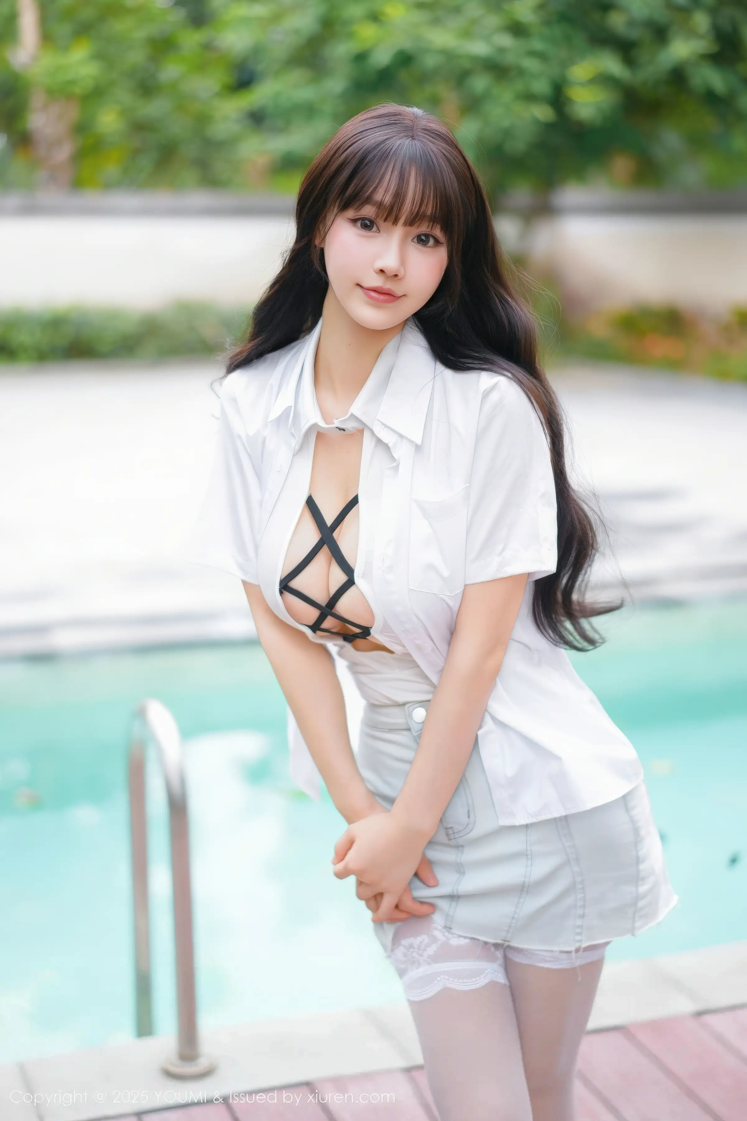 秀人集.com_[YouMi尤蜜荟]Vol.1190_女神心上可Flora性感白色情趣服饰配白丝吊袜秀丰满身材诱惑写真75P