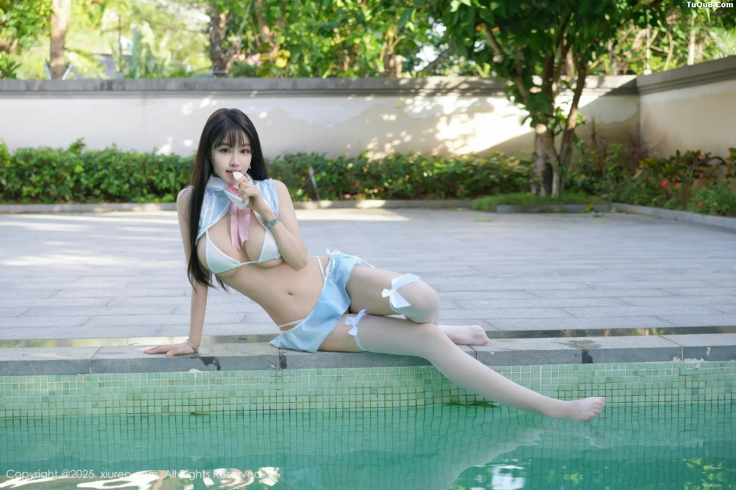 秀人集.com_[XiuRen秀人网]No.11170_女神心上可Flora性感蓝色泳衣配白色丝袜秀丰满身材撩人诱惑写真62P