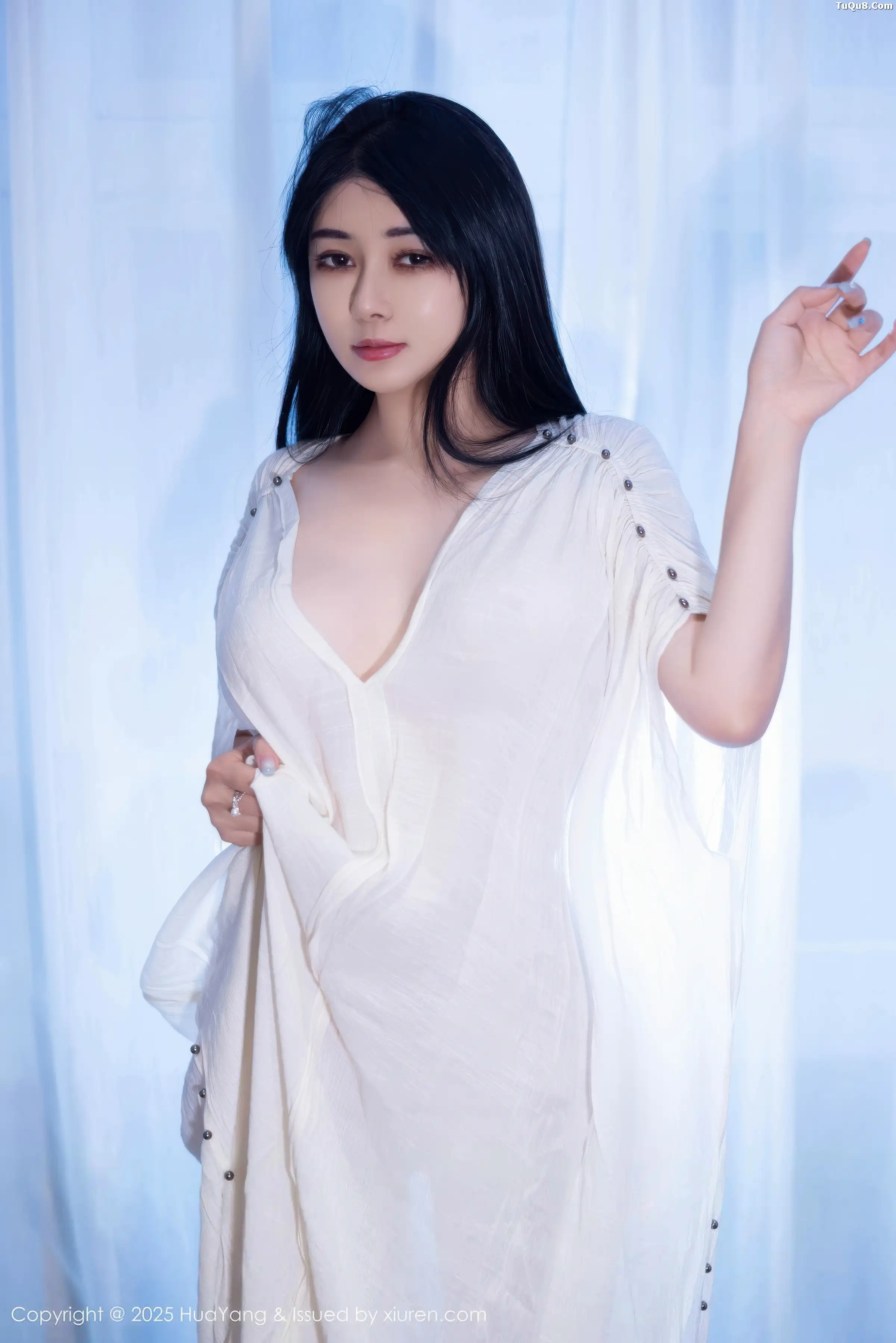 秀人集.com_[HuaYang花漾]Vol.653_模特凯竹法师～性感白色连衣裙配超薄肉丝秀丰腴身材诱惑写真51P