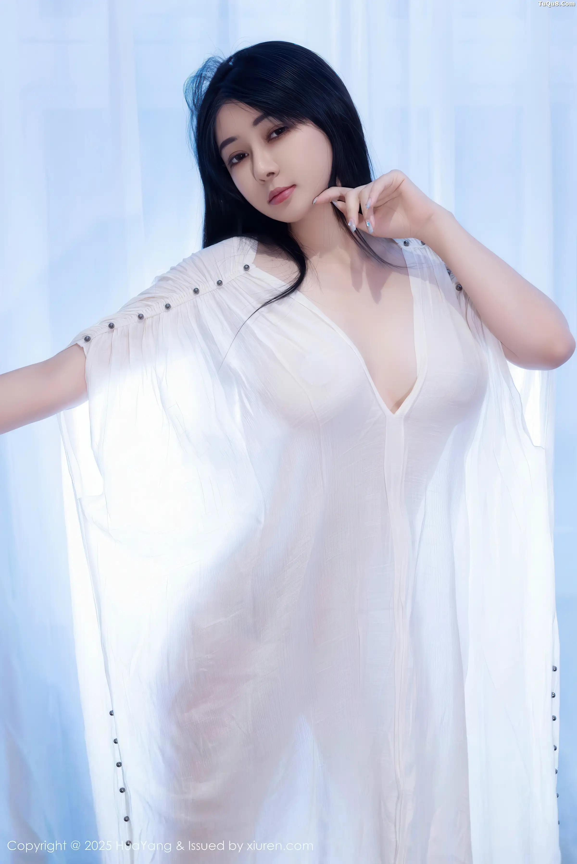 秀人集.com_[HuaYang花漾]Vol.653_模特凯竹法师～性感白色连衣裙配超薄肉丝秀丰腴身材诱惑写真51P