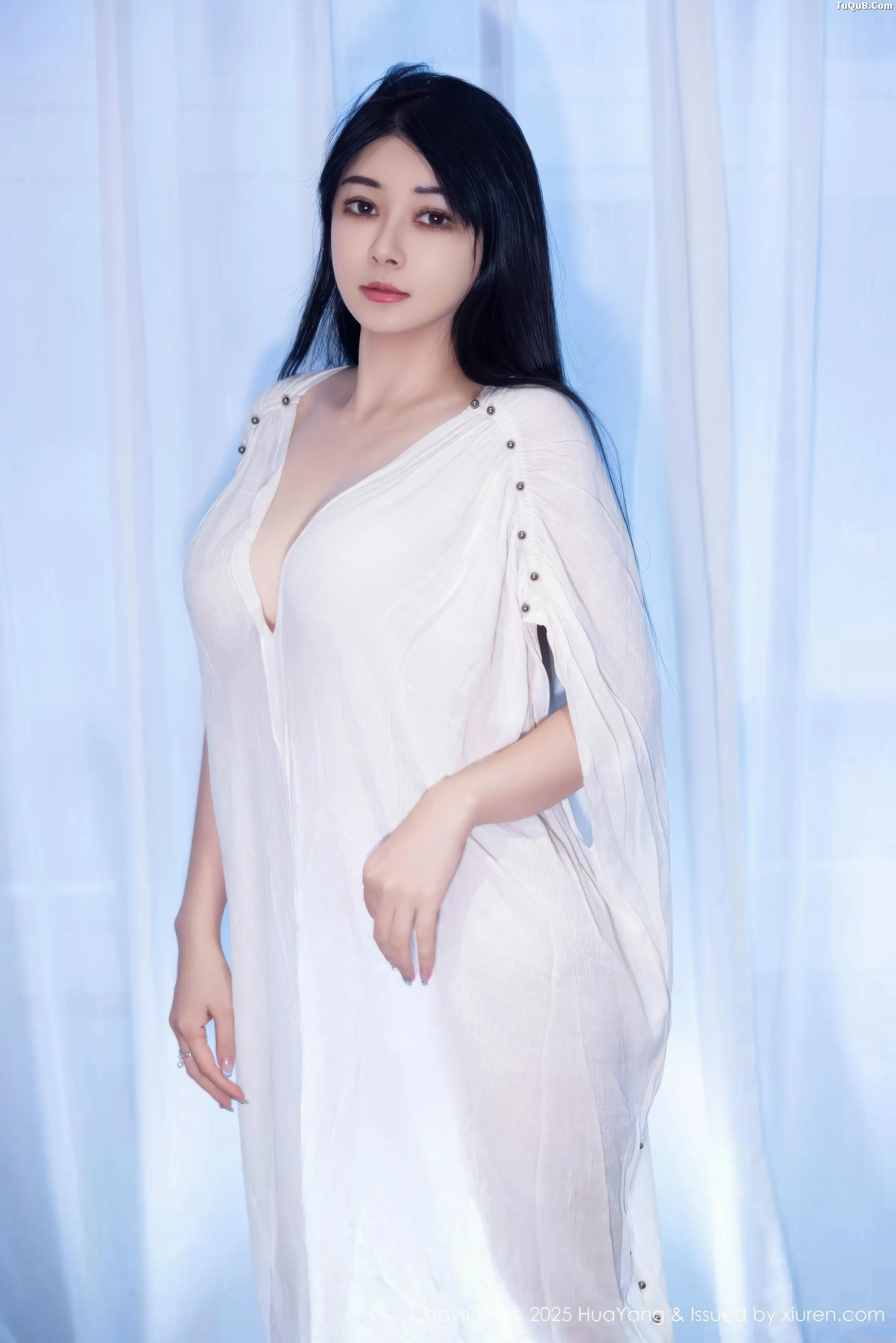 秀人集.com_[HuaYang花漾]Vol.653_模特凯竹法师～性感白色连衣裙配超薄肉丝秀丰腴身材诱惑写真51P