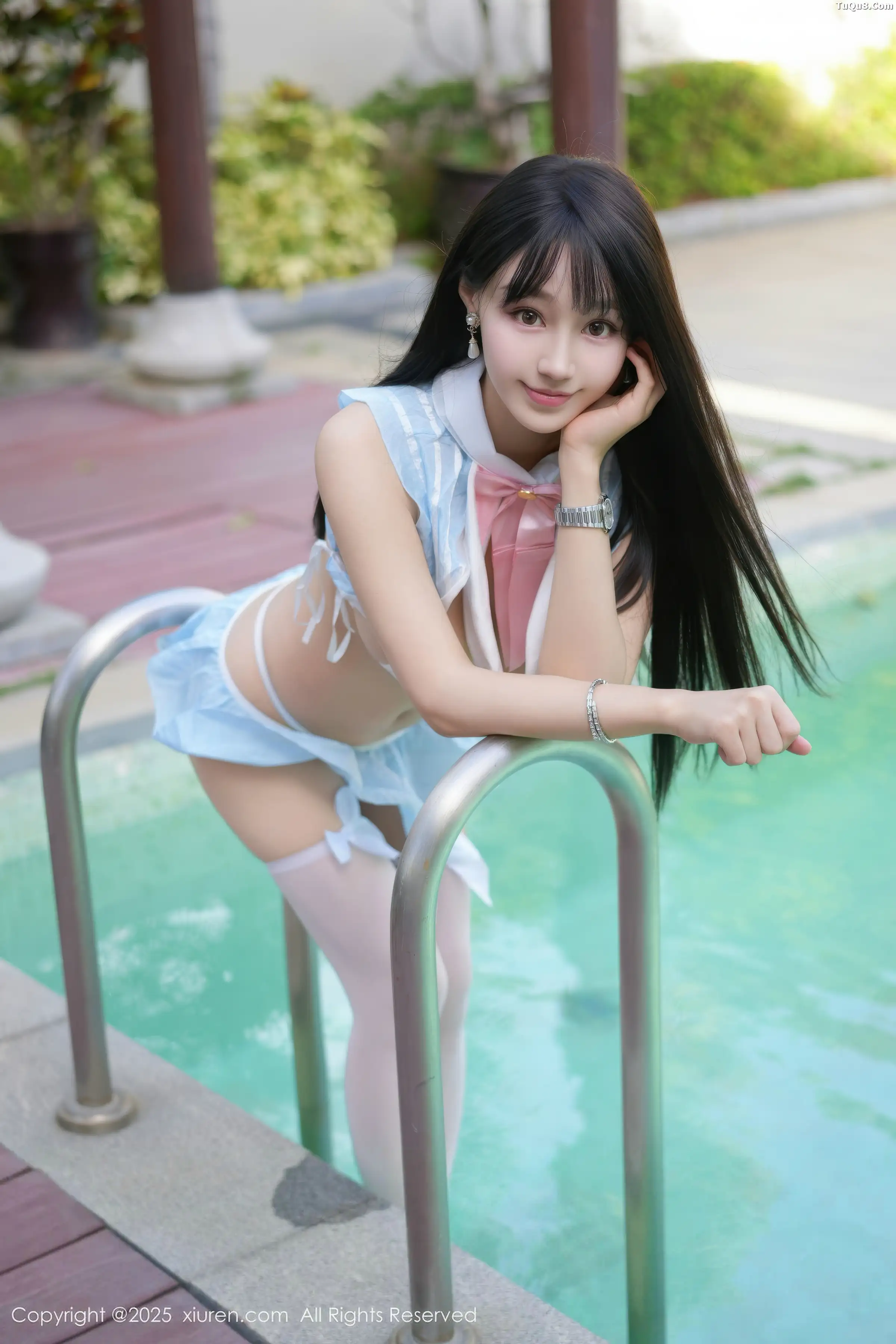 秀人集.com_[XiuRen秀人网]No.11170_女神心上可Flora性感蓝色泳衣配白色丝袜秀丰满身材撩人诱惑写真62P