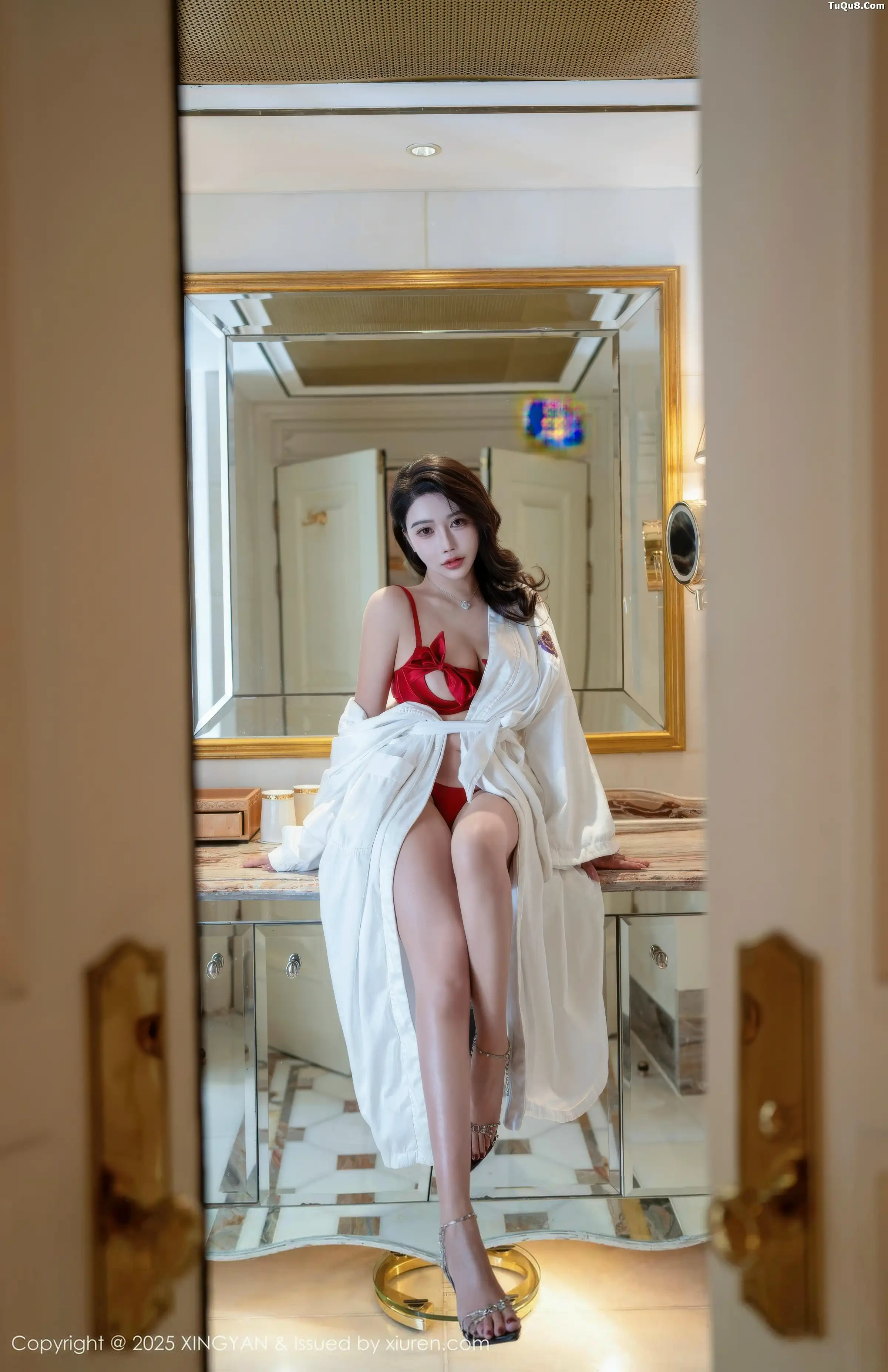 秀人集.com_[XINGYAN星颜社]VOL.452_模特李若汐性感红色情趣内衣配黑丝吊袜秀丰腴身姿诱惑写真72P