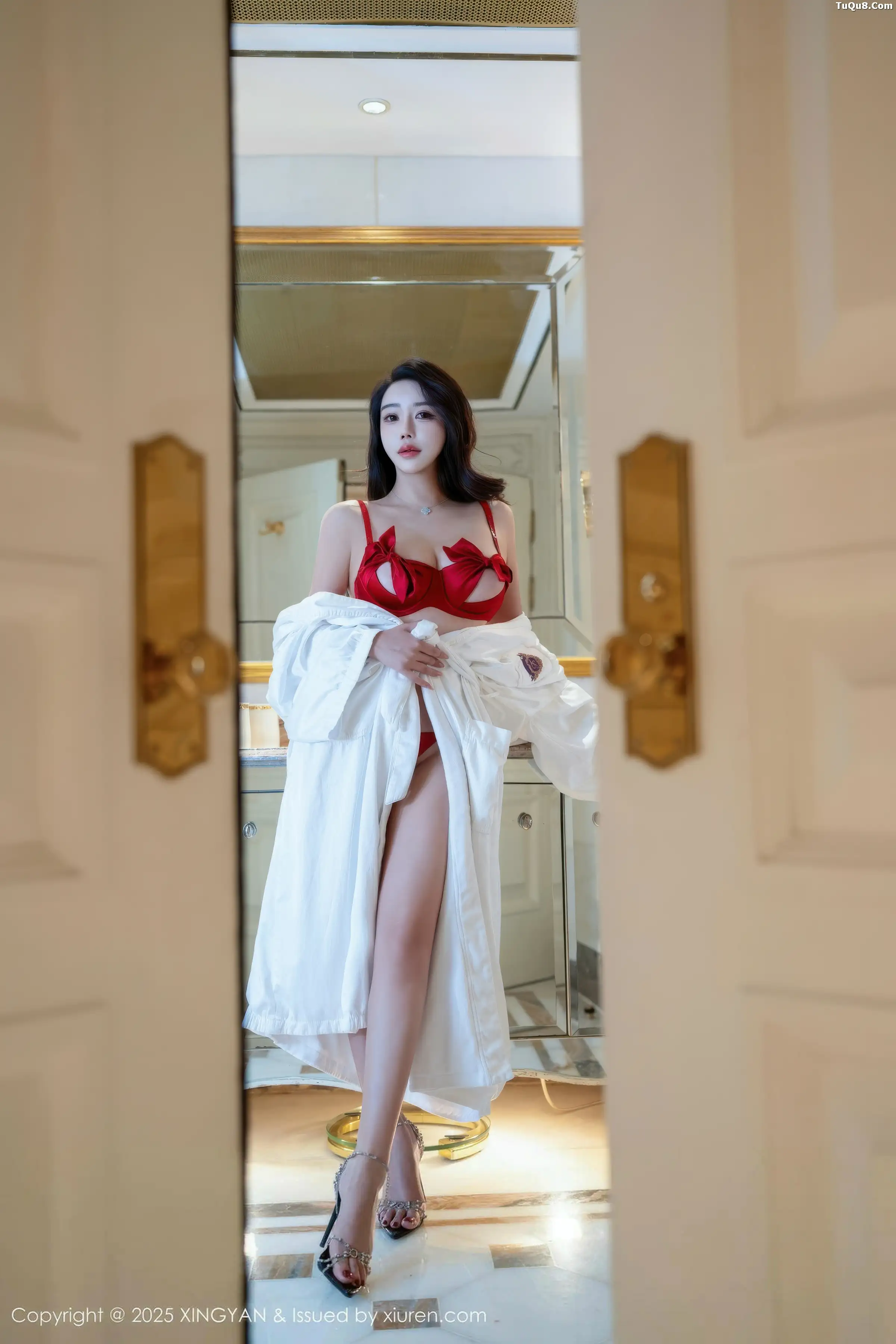 秀人集.com_[XINGYAN星颜社]VOL.452_模特李若汐性感红色情趣内衣配黑丝吊袜秀丰腴身姿诱惑写真72P