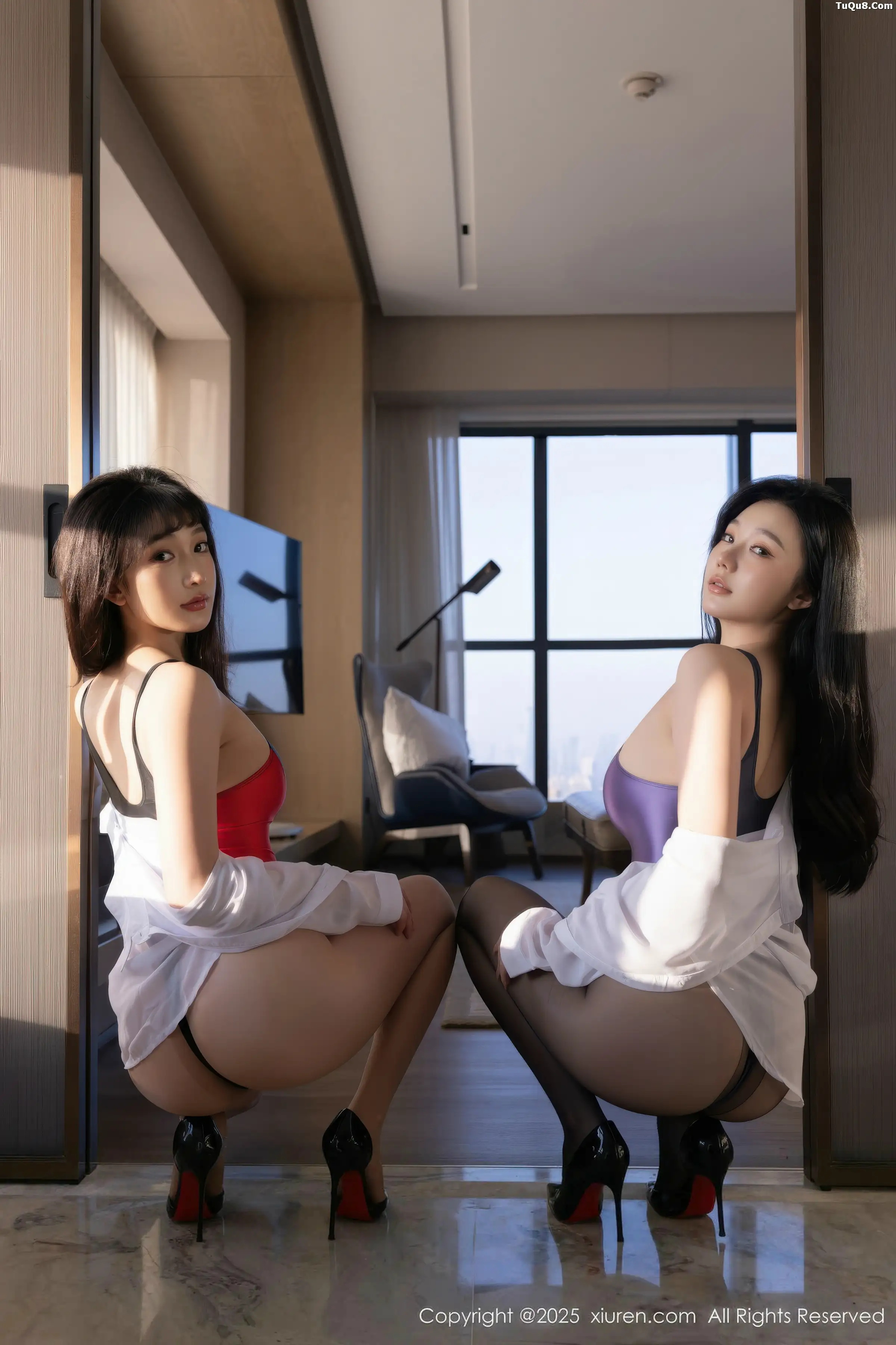 秀人集.com_[XiuRen秀人网]No.11188_模特合集陆萱萱＆安然anran性感连体服饰秀完美身材诱惑写真71P