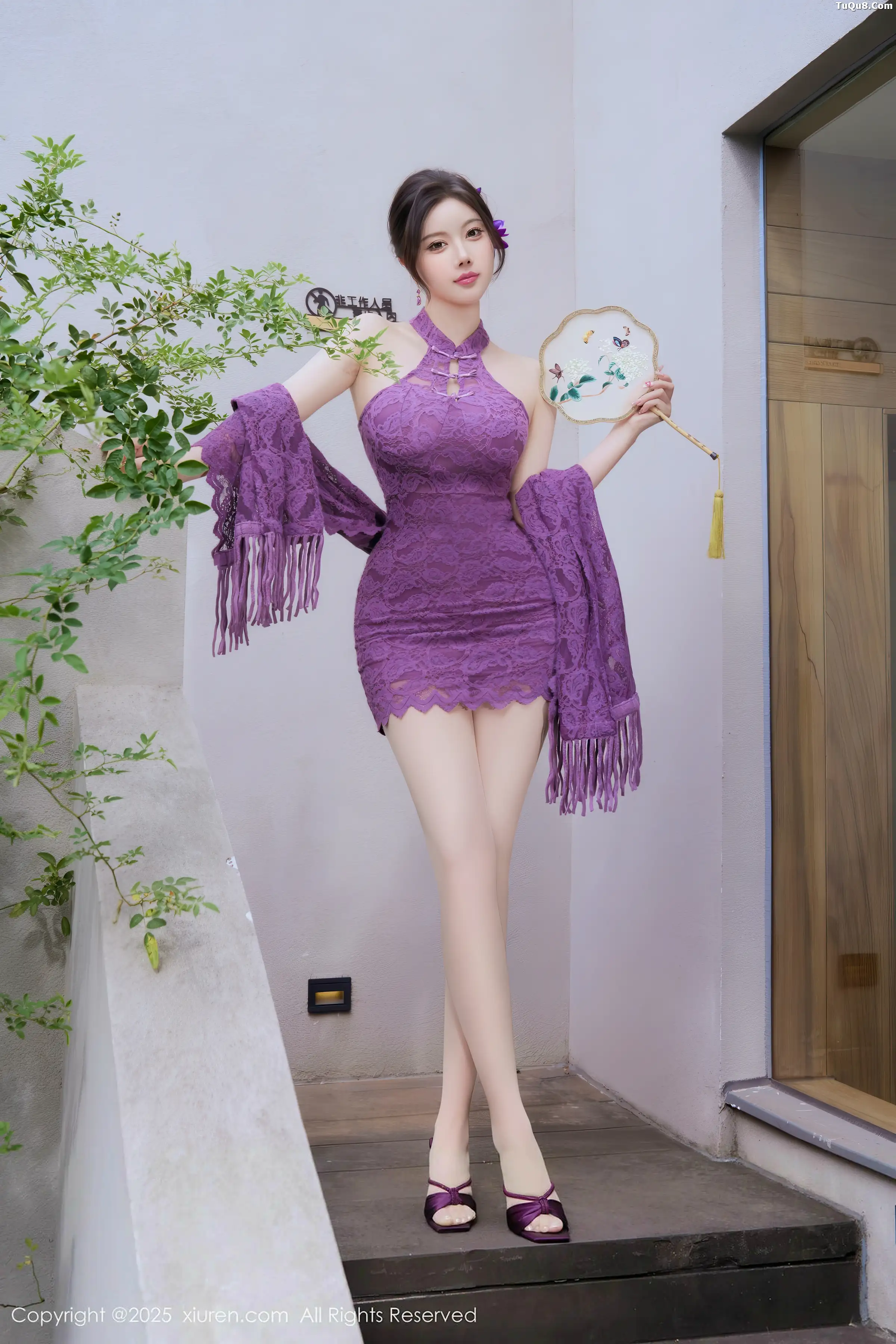 秀人集.com_[XiuRen秀人网]No.11187_女神杨晨晨性感紫色连衣短裙配超薄肉丝秀丰满身材完美诱惑写真70P