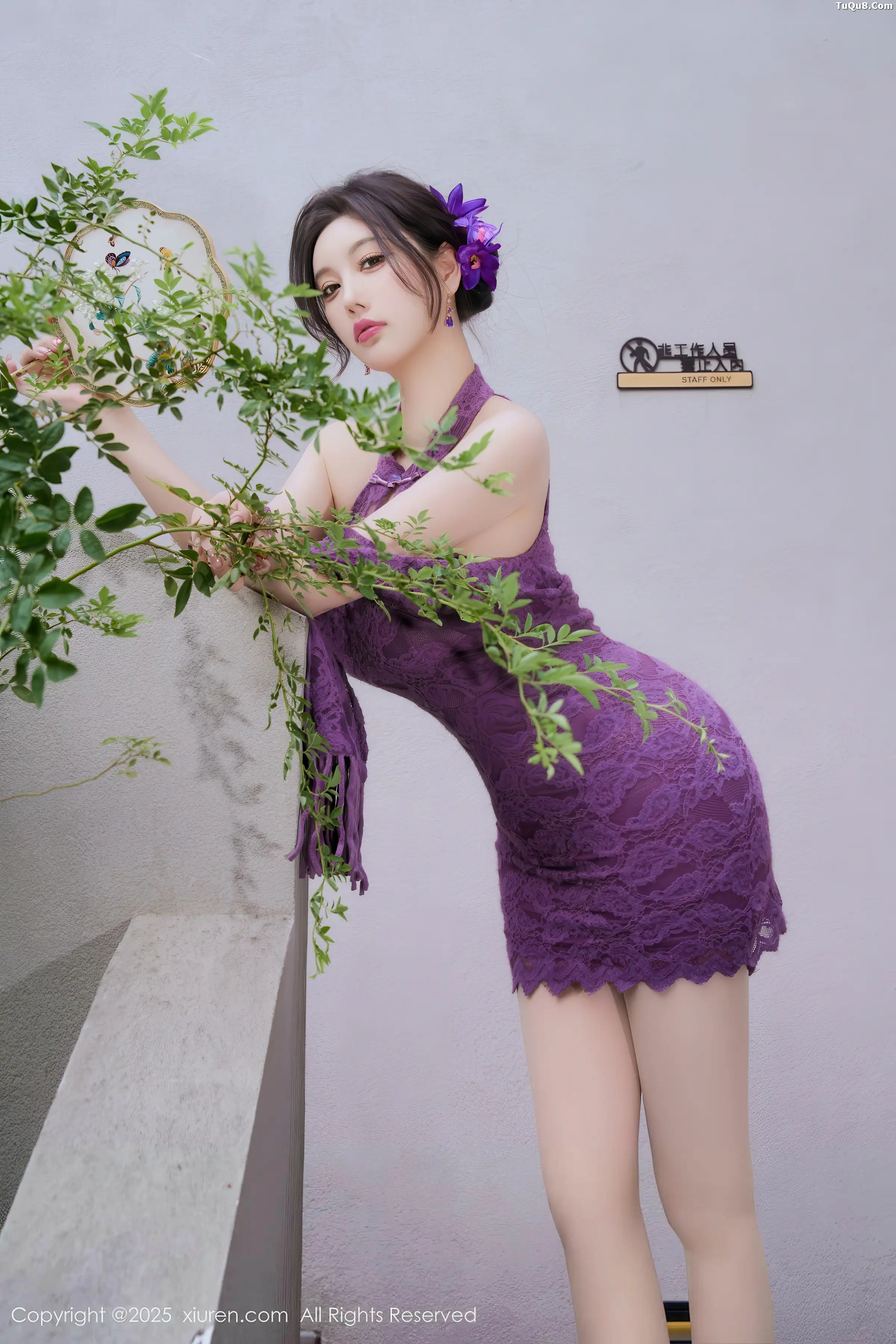 秀人集.com_[XiuRen秀人网]No.11187_女神杨晨晨性感紫色连衣短裙配超薄肉丝秀丰满身材完美诱惑写真70P