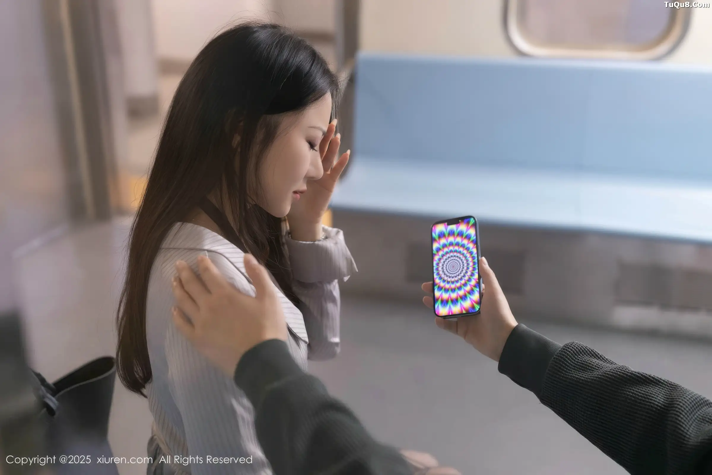 秀人集.com_[XiuRen秀人网]No.11186_模特鱼子酱Fish地铁场景性感黑色内衣配黑丝袜秀曼妙身姿诱惑写真78P