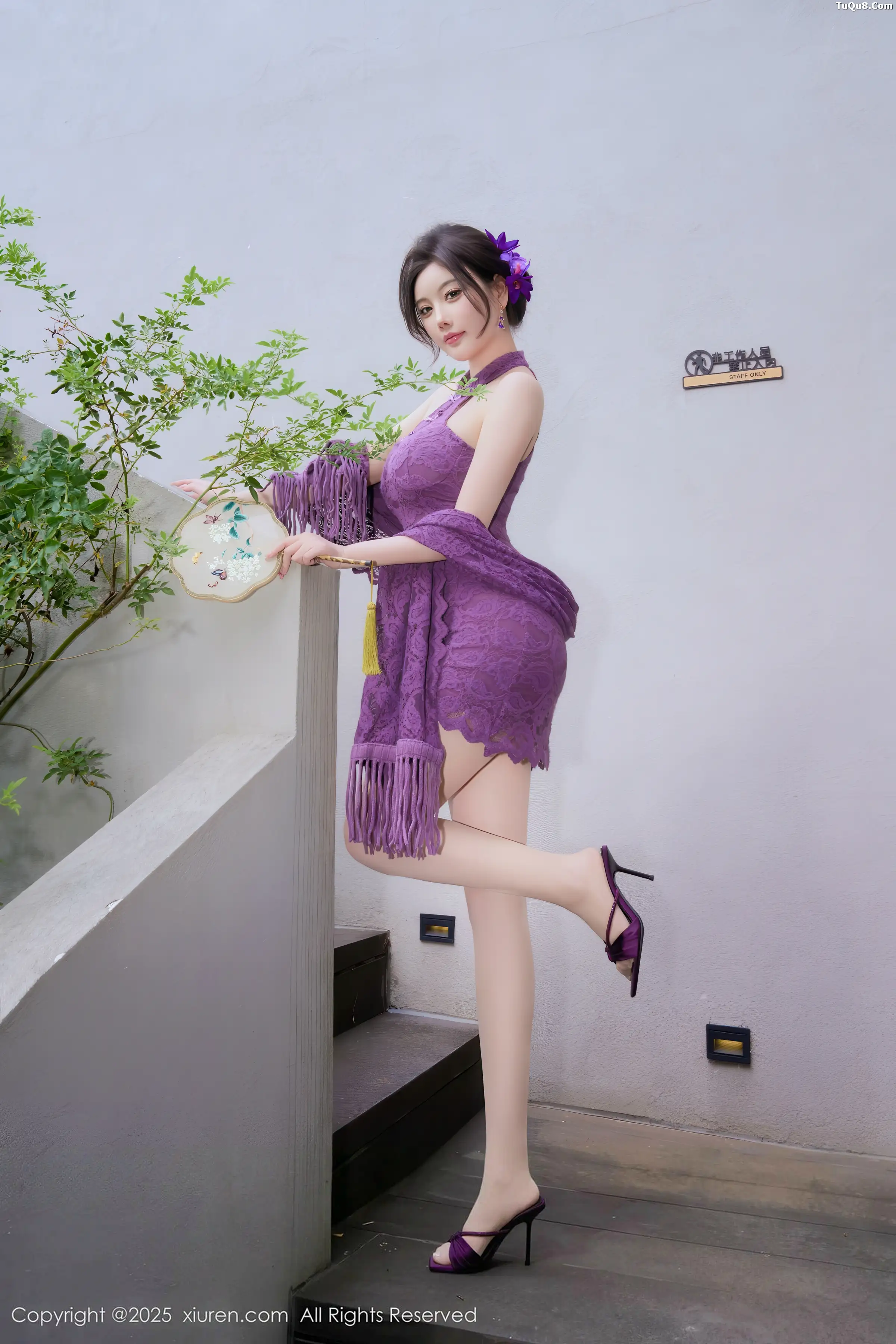 秀人集.com_[XiuRen秀人网]No.11187_女神杨晨晨性感紫色连衣短裙配超薄肉丝秀丰满身材完美诱惑写真70P