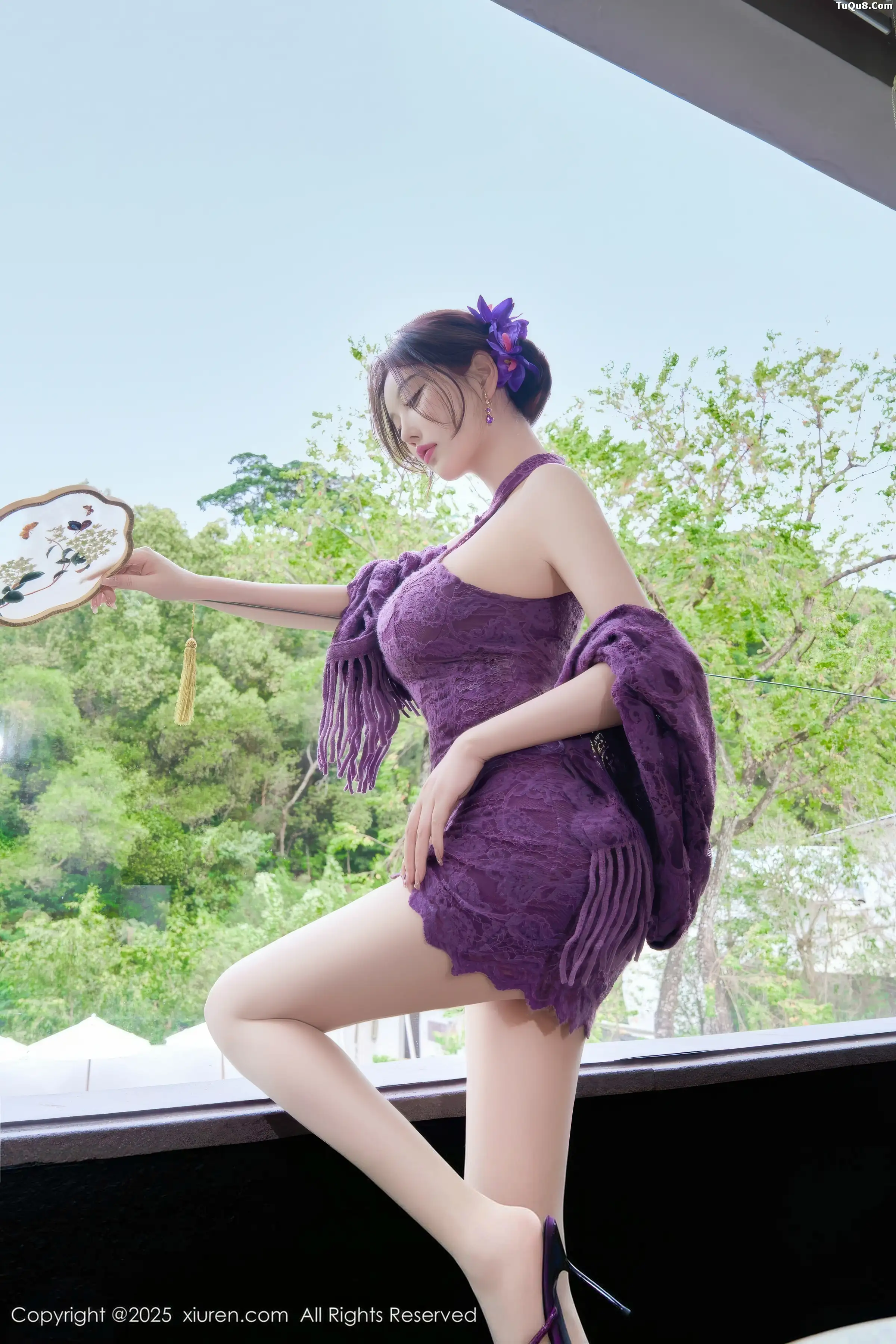 秀人集.com_[XiuRen秀人网]No.11187_女神杨晨晨性感紫色连衣短裙配超薄肉丝秀丰满身材完美诱惑写真70P