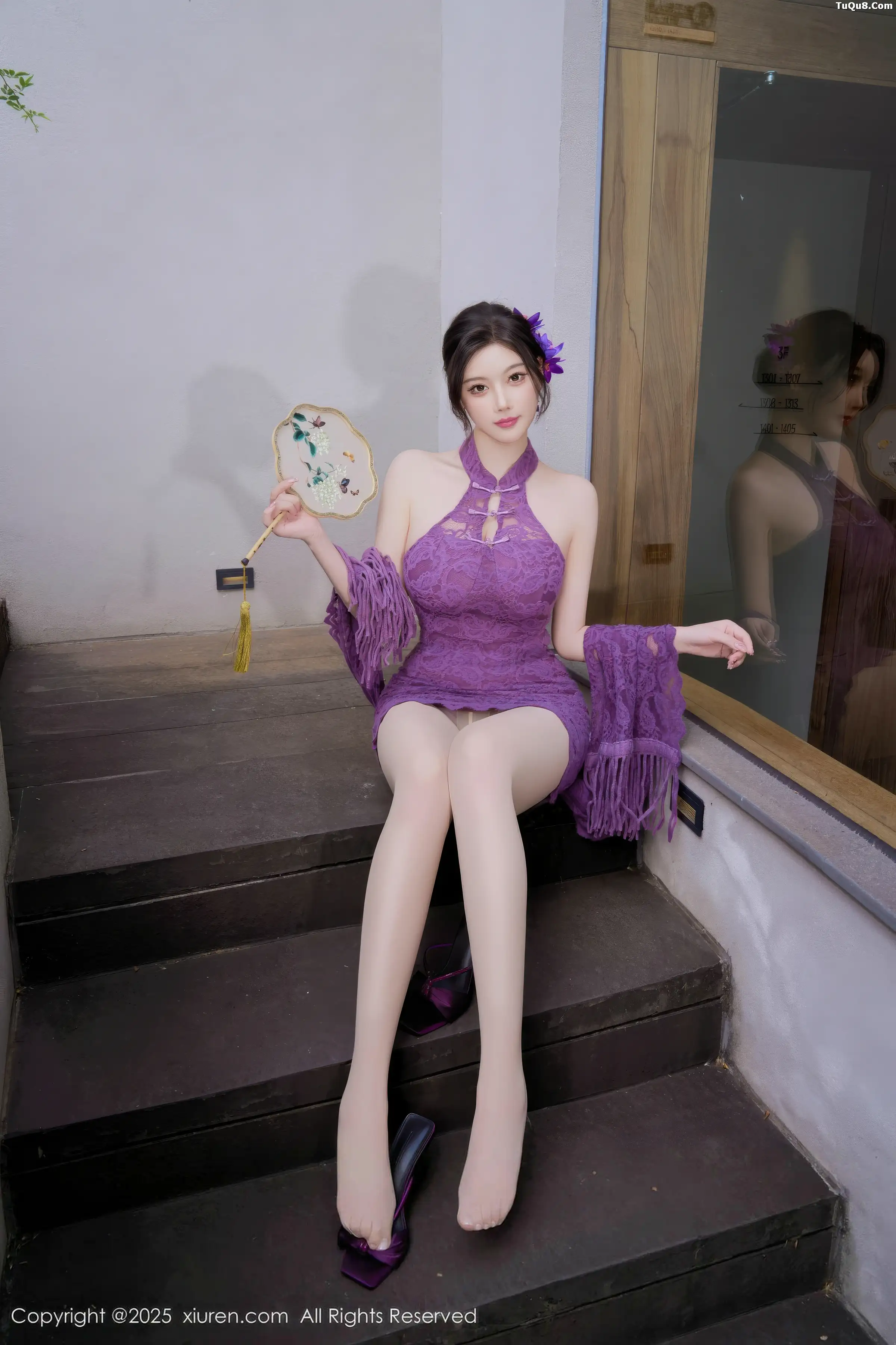 秀人集.com_[XiuRen秀人网]No.11187_女神杨晨晨性感紫色连衣短裙配超薄肉丝秀丰满身材完美诱惑写真70P