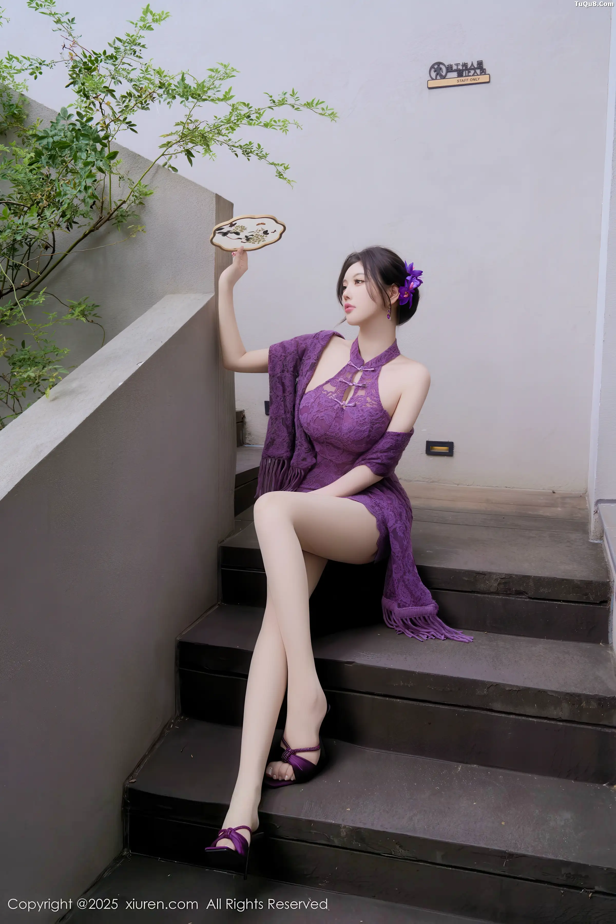 秀人集.com_[XiuRen秀人网]No.11187_女神杨晨晨性感紫色连衣短裙配超薄肉丝秀丰满身材完美诱惑写真70P