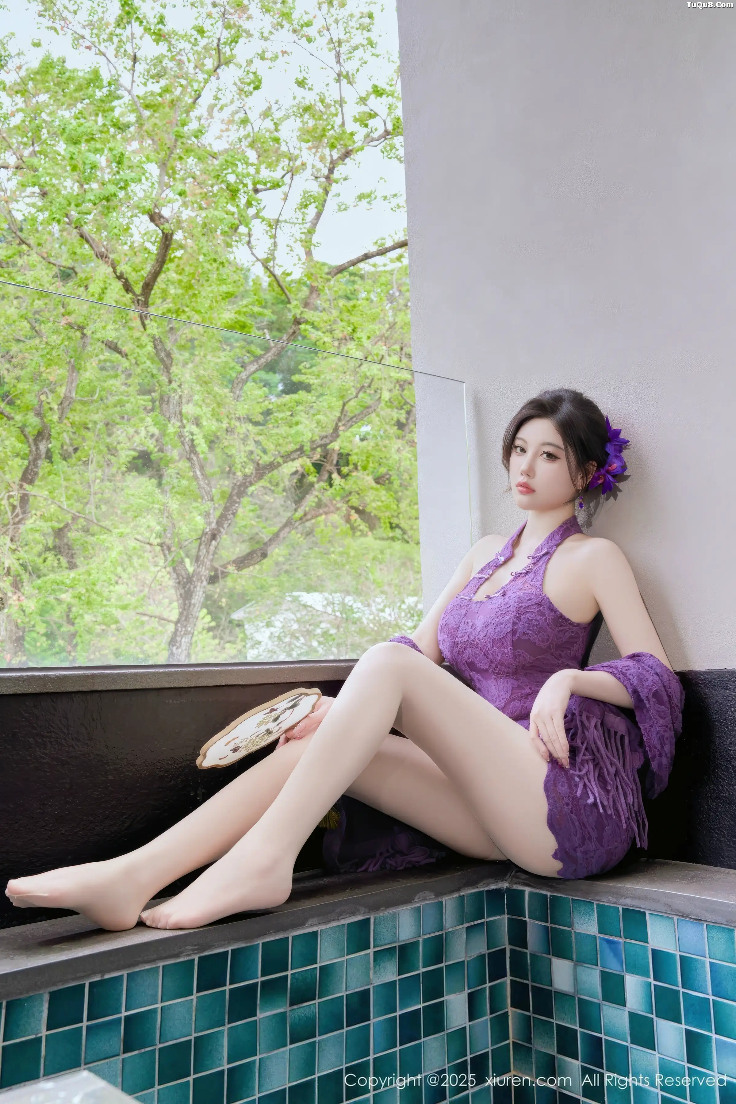 秀人集.com_[XiuRen秀人网]No.11187_女神杨晨晨性感紫色连衣短裙配超薄肉丝秀丰满身材完美诱惑写真70P