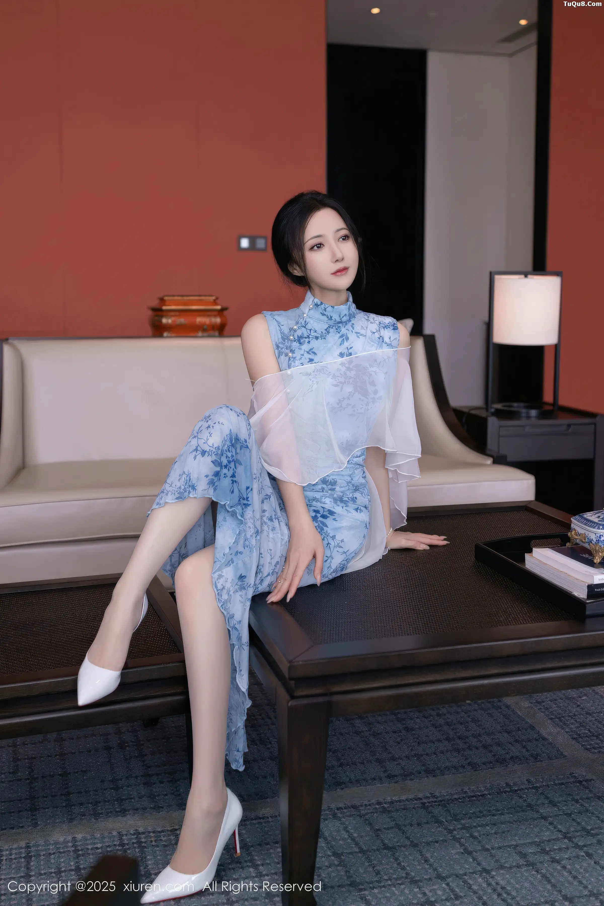 秀人集.com_[XiuRen秀人网]No.11133_模特鱼子酱Fish性感青瓷连衣裙露白色蕾丝内衣秀曼妙身姿诱惑写真81P