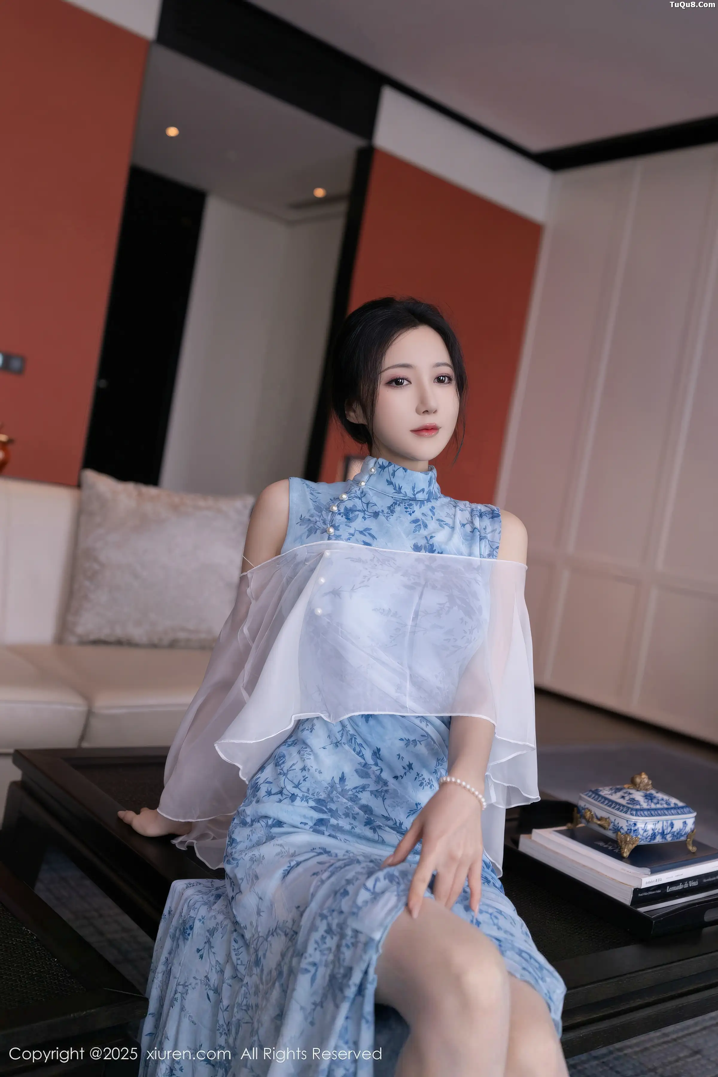 秀人集.com_[XiuRen秀人网]No.11133_模特鱼子酱Fish性感青瓷连衣裙露白色蕾丝内衣秀曼妙身姿诱惑写真81P