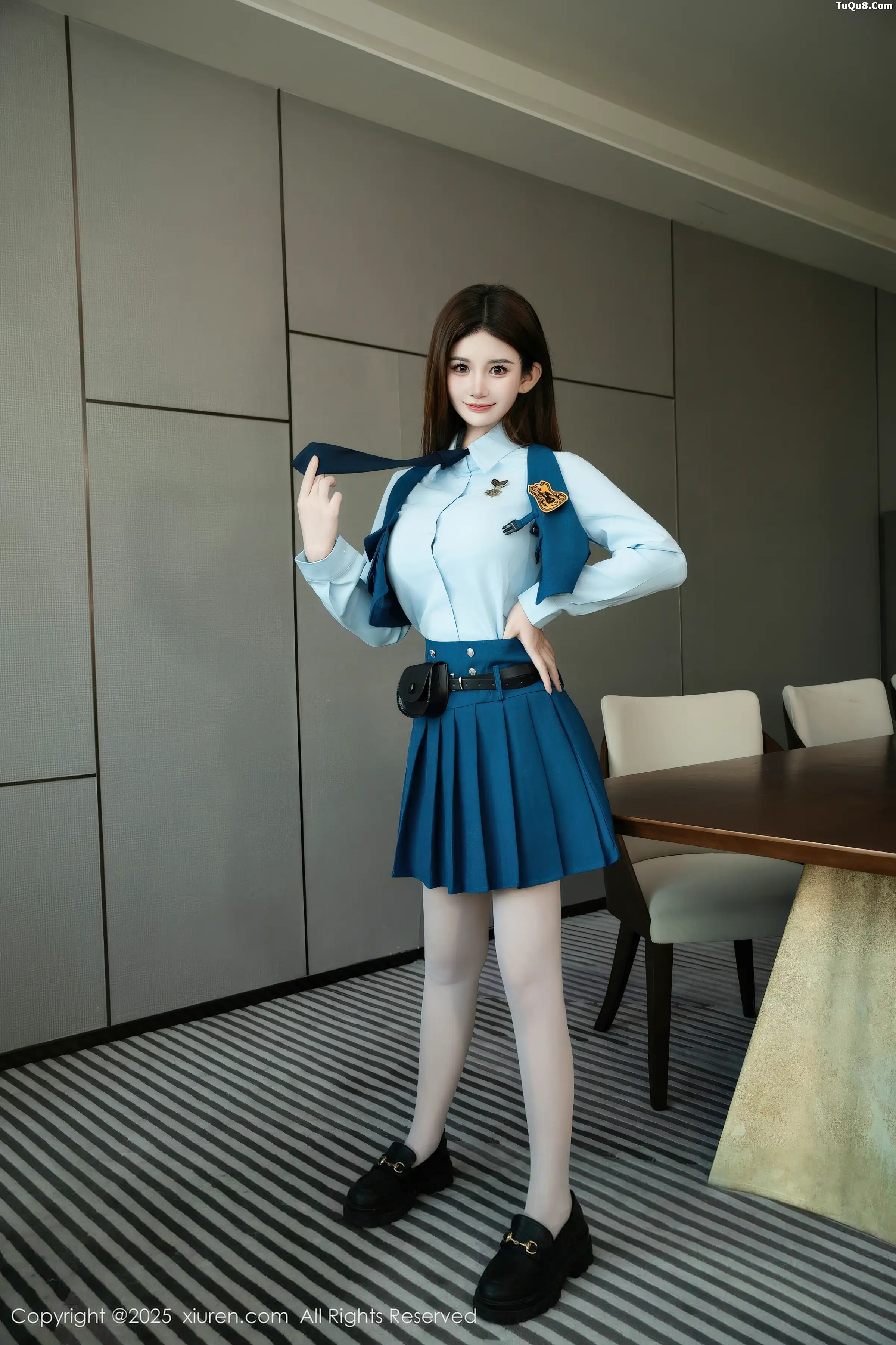 秀人集.com_[XiuRen秀人网]No.11141_模特苏甜橙子性感JK制服短裙配白色丝袜秀凹凸身材撩人诱惑写真50P