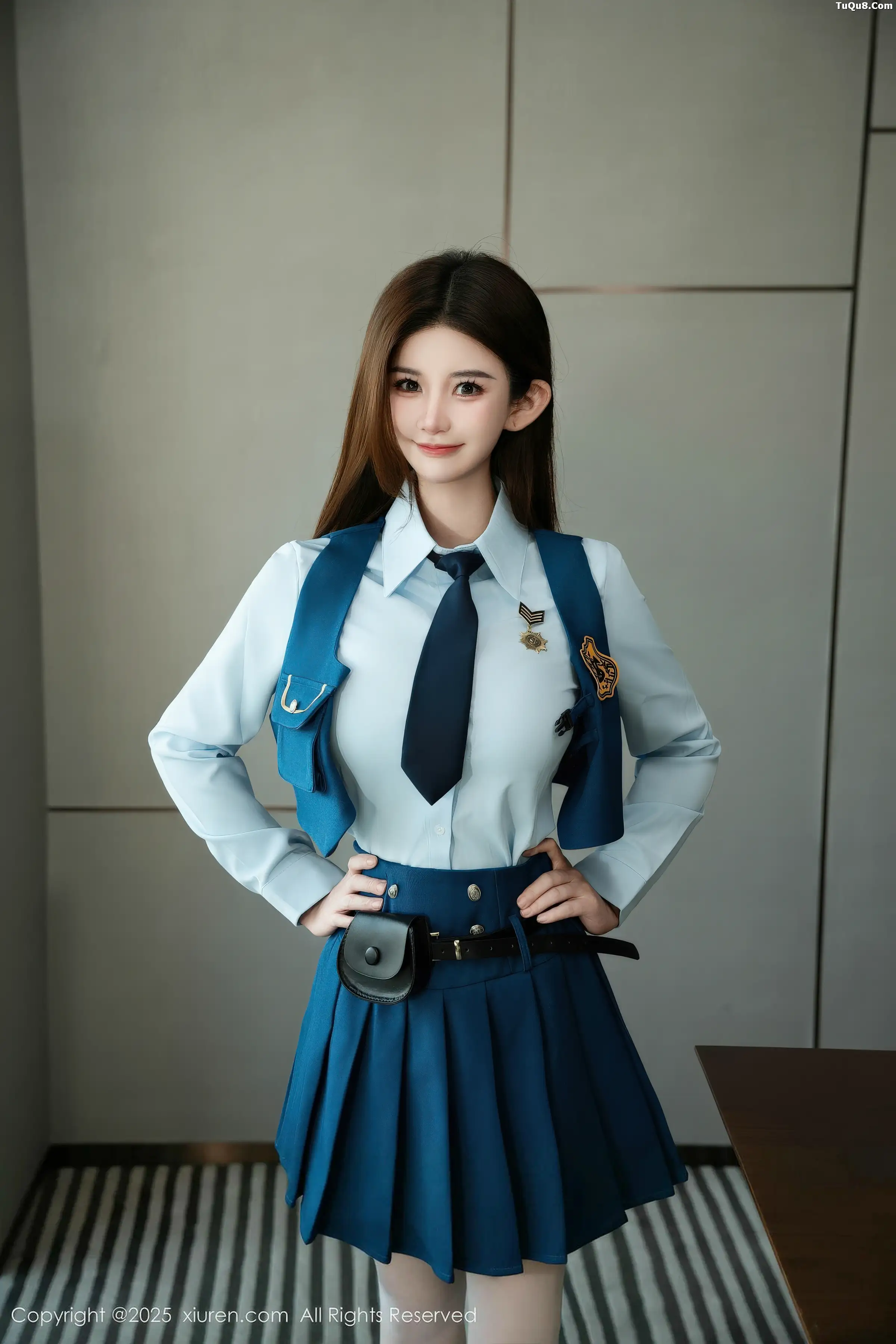 秀人集.com_[XiuRen秀人网]No.11141_模特苏甜橙子性感JK制服短裙配白色丝袜秀凹凸身材撩人诱惑写真50P