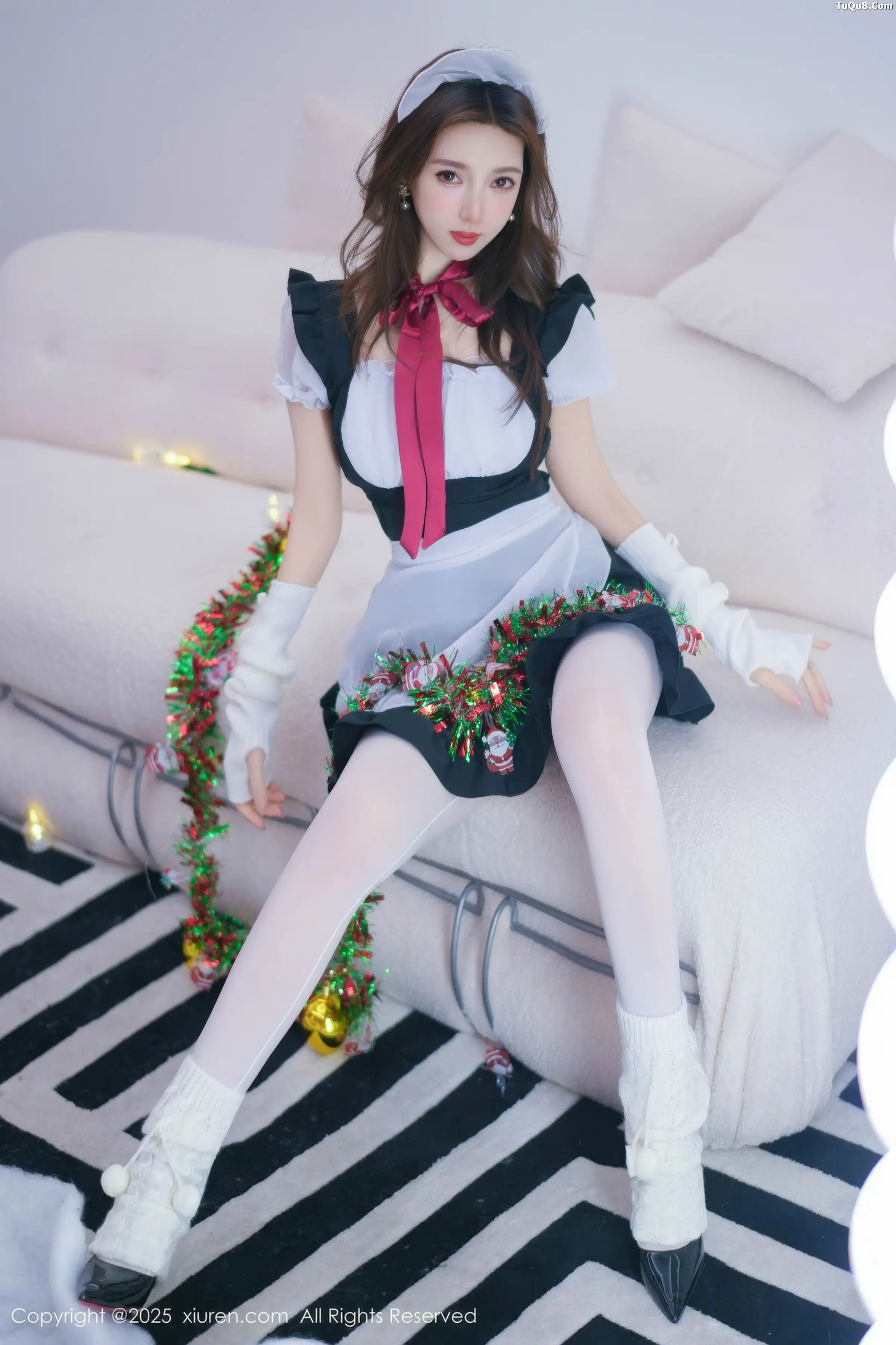 秀人集.com_[XiuRen秀人网]No.11152_模特Twins-桃桃性感女仆装扮配白色丝袜秀完美身材撩人诱惑写真77P