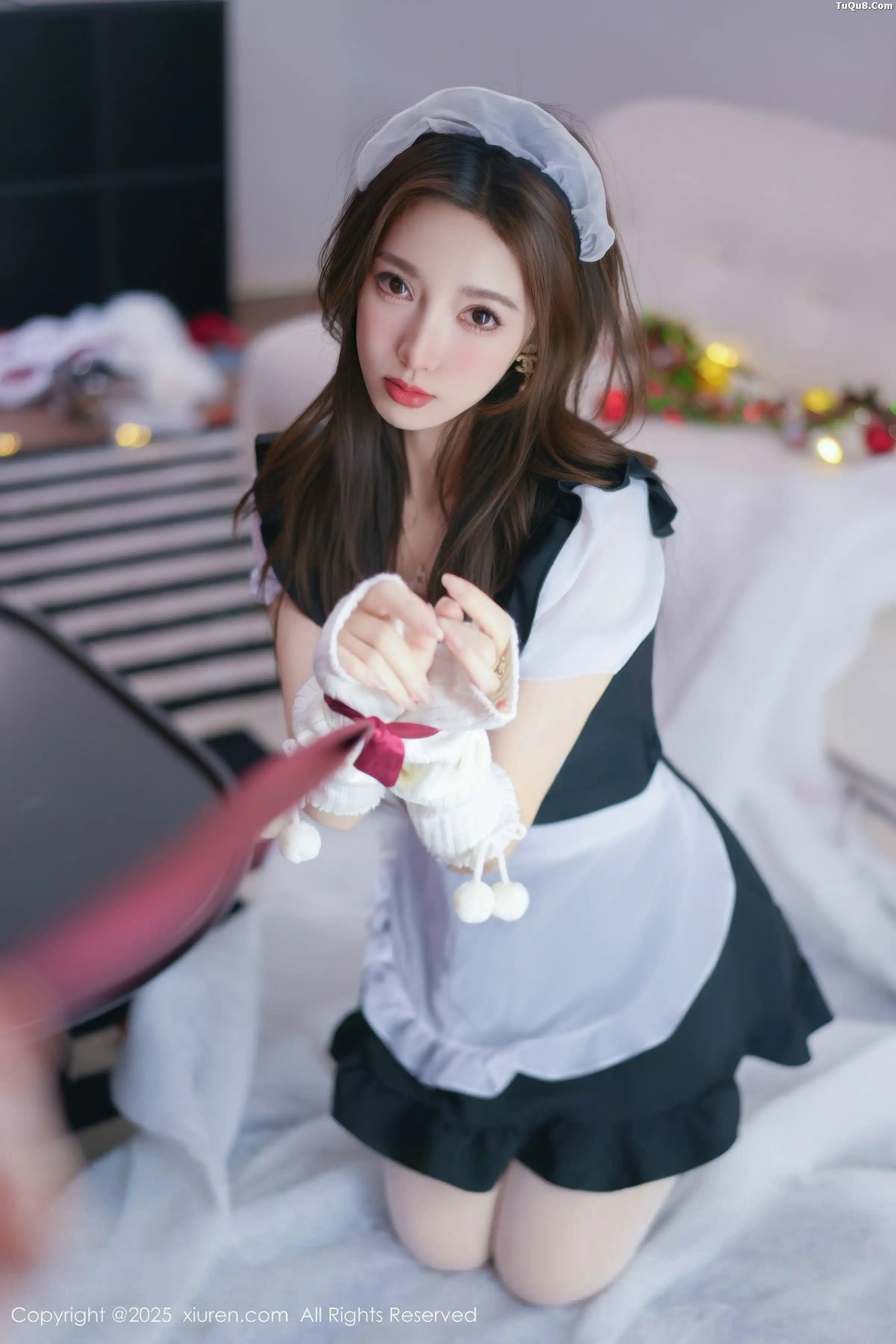 秀人集.com_[XiuRen秀人网]No.11152_模特Twins-桃桃性感女仆装扮配白色丝袜秀完美身材撩人诱惑写真77P